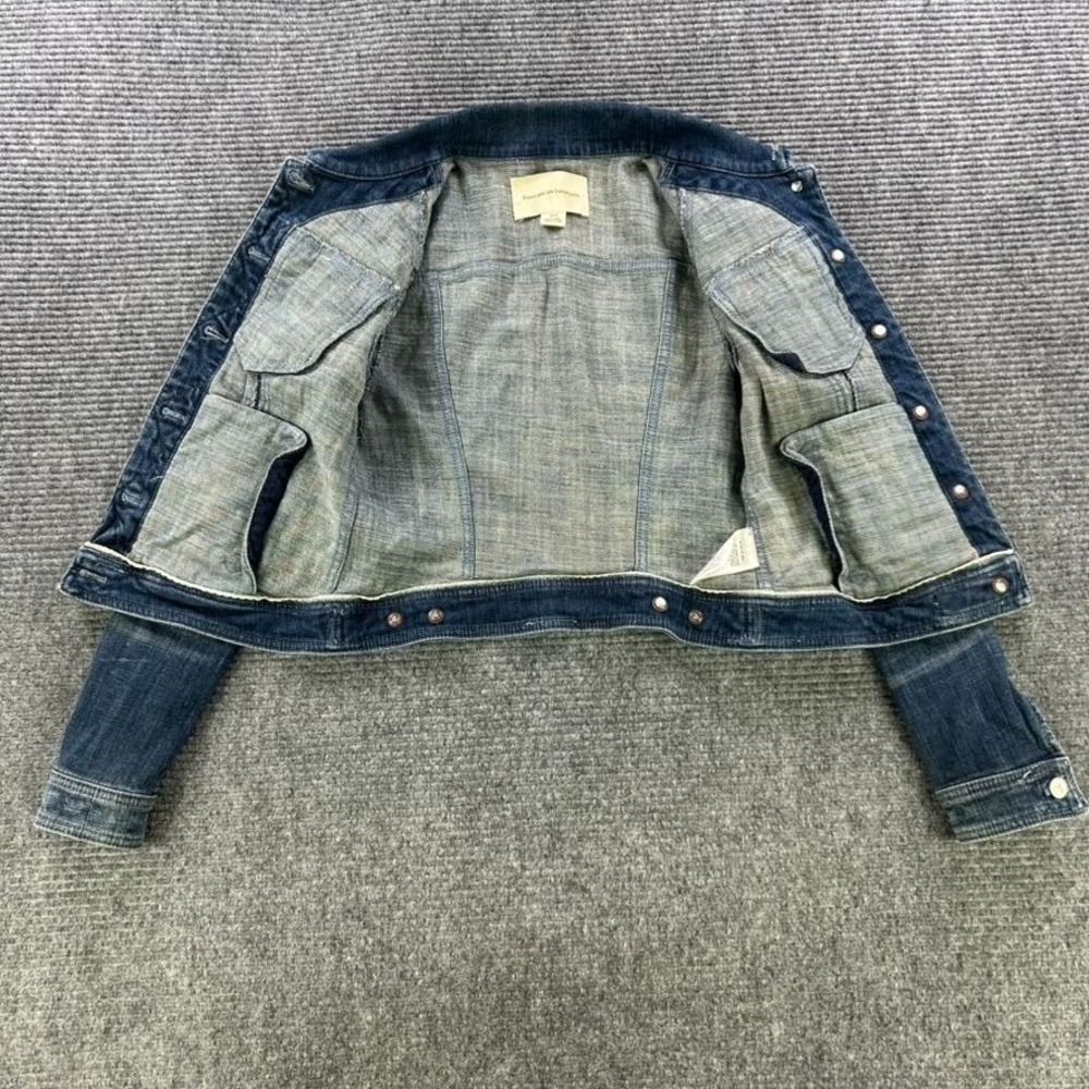 Anthropologie Pilcro The Letterpress Button Up Denim Trucker Jacket Womens Small - Picture 3 of 12
